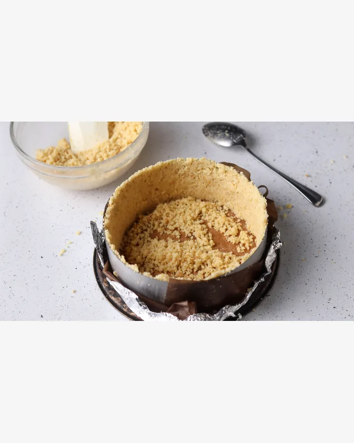 Kürbis-Käsekuchen mit Kokosmilch