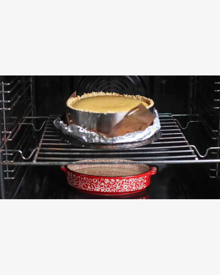 Kürbis-Käsekuchen mit Kokosmilch