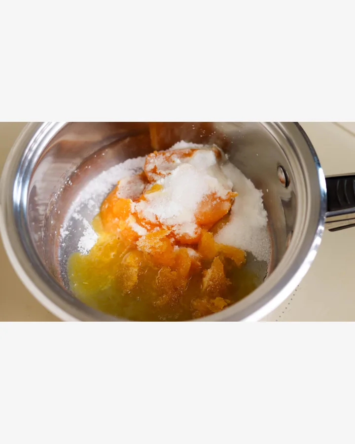 Kürbis-Käsekuchen mit Kokosmilch