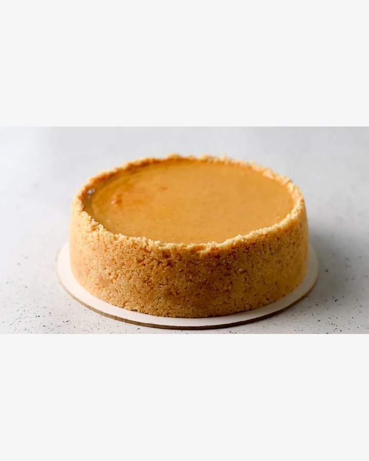 Kürbis-Käsekuchen mit Kokosmilch