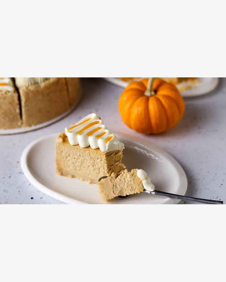 Kürbis-Käsekuchen mit Kokosmilch